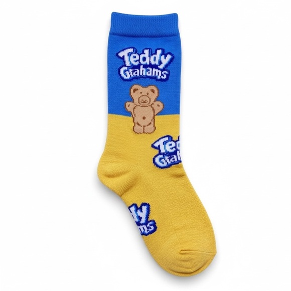 Teddy Grahams Novelty Crew Socks Unisex NWT - Picture 2 of 5